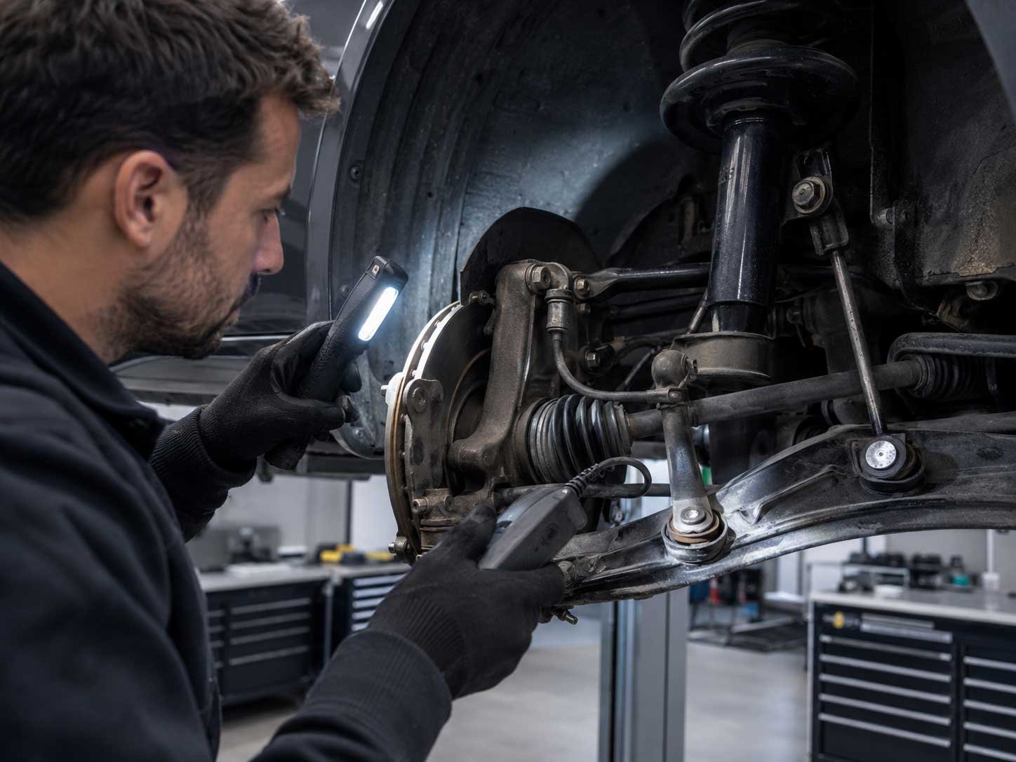 Diagnostic train roulant et suspension