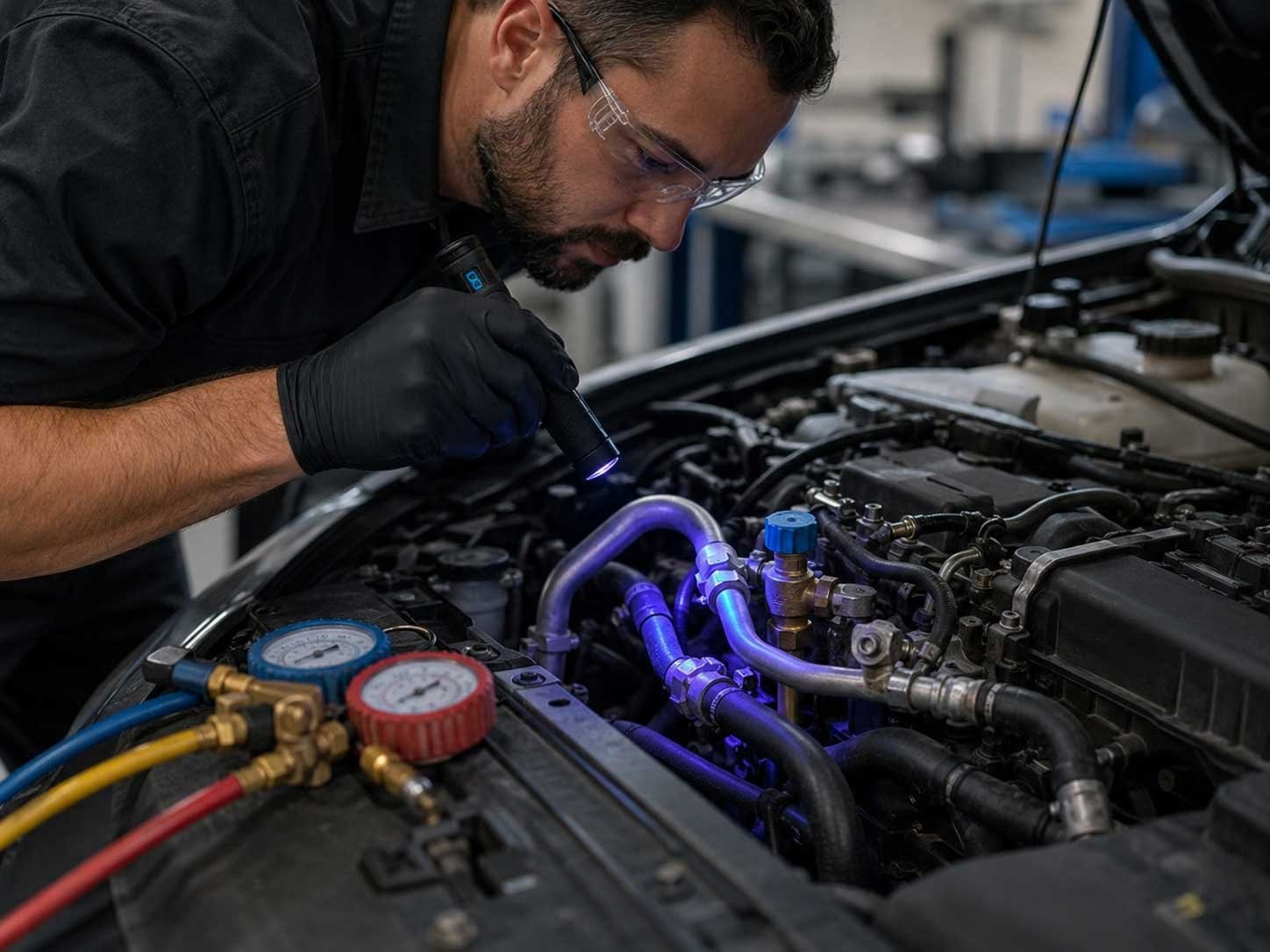 Diagnostic du système A/C et recherche de fuite
