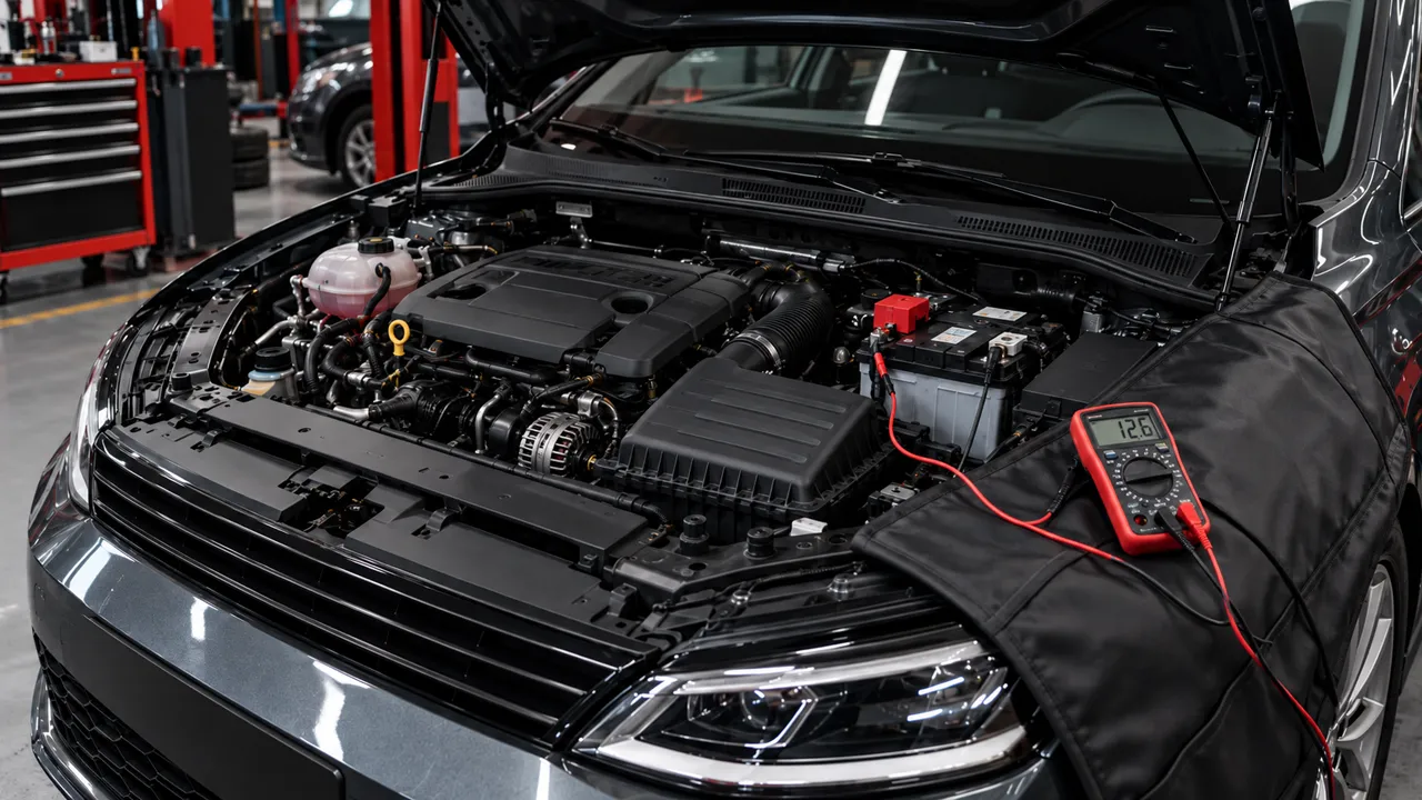 Contrôle de la batterie et du circuit de charge d'une voiture dans un garage au Luxembourg